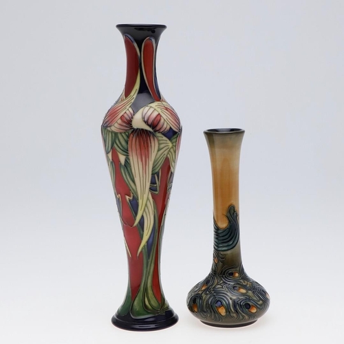 721 - MOORCROFT LIMITED EDITION VASE 'TRINITY' & 'PHOENIX' VASE. A slender vase in the Trinity design, Num... 