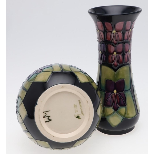 723 - COLLECTION OF MODERN MOORCROFT POTTERY. Including five various items in the 'Violet' design (vases 2... 