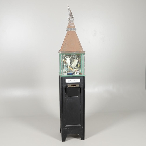 724 - LUCY CASSON (BORN 1960) - DONATIONS BOX SCULPTURE. (d) A large Donations Box, made as a commission i... 