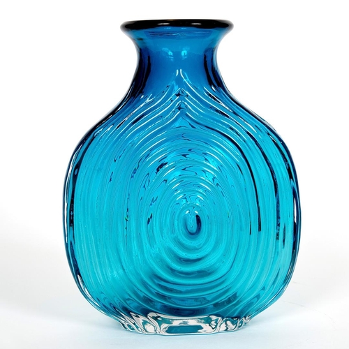 729 - RARE WHITEFRIARS 'NIPPLE' VASE - KINGFISHER BLUE. A rare Whitefriars Nipple vase in the Kingfisher B... 