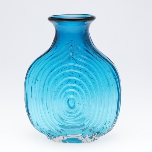 729 - RARE WHITEFRIARS 'NIPPLE' VASE - KINGFISHER BLUE. A rare Whitefriars Nipple vase in the Kingfisher B... 