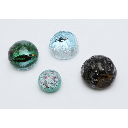 768 - WILLIAM MANSON SENIOR GLASS PAPERWEIGHTS - LIMITED EDITION. Including Bat Cave (made 2011, 6.5cms di... 