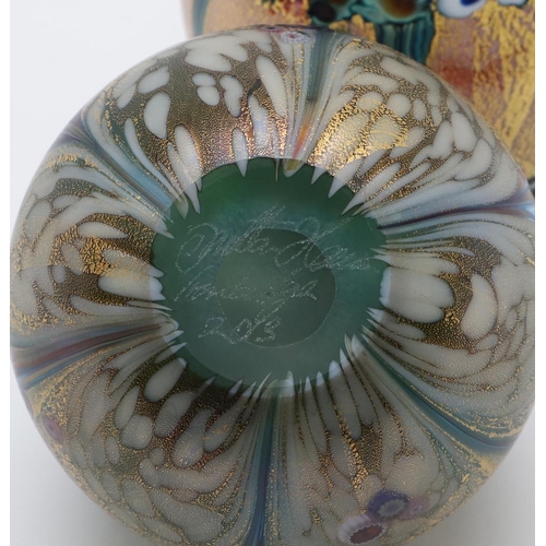 769 - JONATHAN HARRIS - GLASS PAPERWEIGHTS. Three glass paperweights including Eden Gold (made 2013, 6.5cm... 