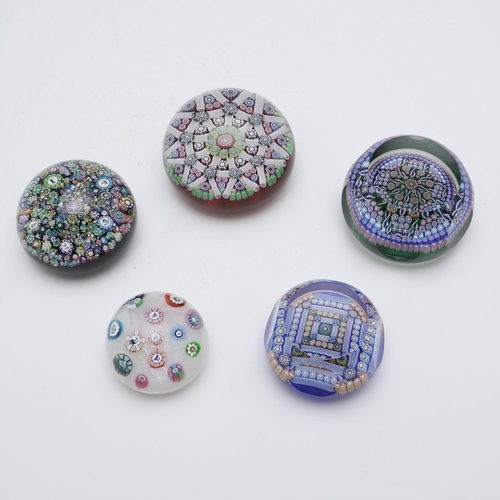 772 - PERTHSHIRE GLASS PAPERWEIGHTS. Including a faceted millefiori paperweight 'Italian Garden' (21 of 20... 