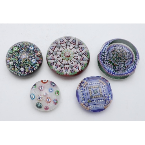 772 - PERTHSHIRE GLASS PAPERWEIGHTS. Including a faceted millefiori paperweight 'Italian Garden' (21 of 20... 