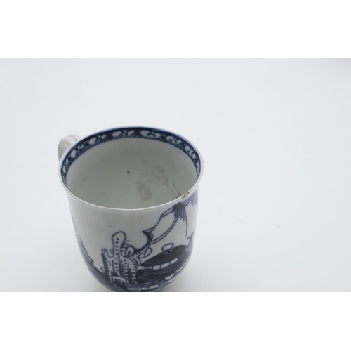 809 - THREE 18THC ENGLISH COFFEE CUPS - LIVERPOOL. Three Liverpool blue and white coffee cups, including o... 