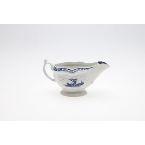 826 - ENGLISH PORCELAIN LEAF SHAPED DISH & FIRST PERIOD WORCESTER SAUCE BOAT. Possibly by Chelsea, a leaf ... 