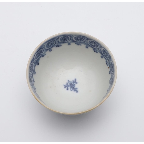 847 - CHINESE 18THC BLUE & WHITE DISH & OTHER ITEMS. An 18thc dish or bowl, painted with an exotic bird pe... 