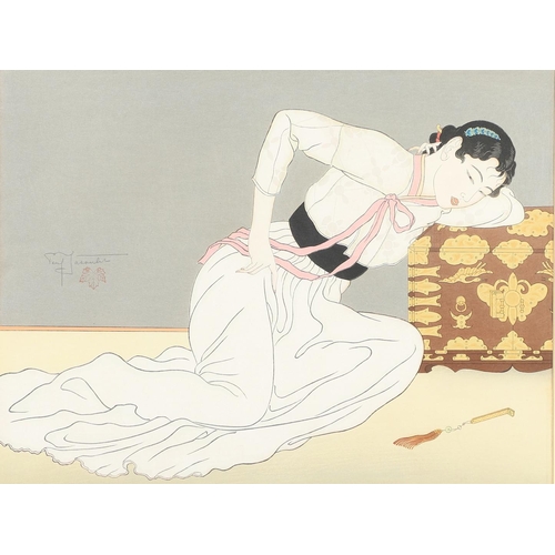 887 - PAUL JACOULET (1896-1960) TEMPETE DU COEUR. SEOUL, COREE (Tempest of the Heart. Seoul, Korea) - WOOD... 