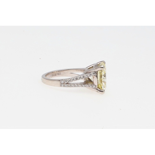 1310 - A DIAMOND SOLITAIRE RING. mounted with a brilliant-cut diamond weighing 6.20 carats, with circular-c... 