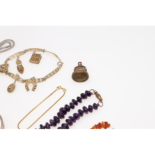 903 - A QUANTITY OF JEWELLERY. including a pair of Georgian diamond and ruby drop earrings, a loose carved... 