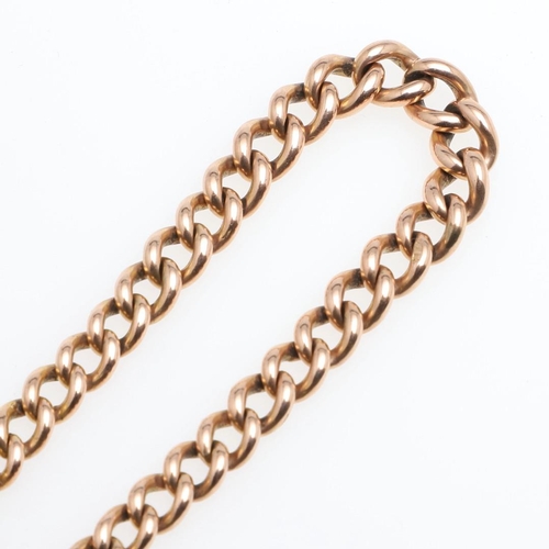 941 - A 9CT GOLD CURB LINK BRACELET. with padlock clasp, each link stamped 9 375, 19cm long, 21.0 grams.  ... 