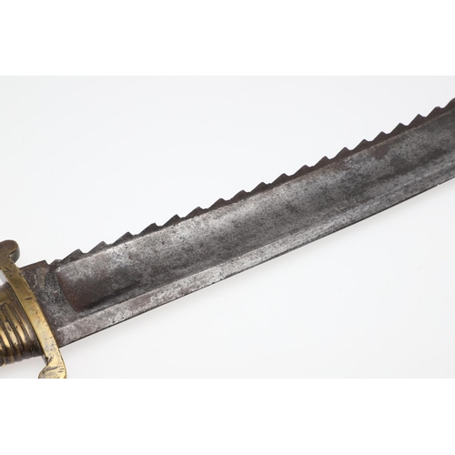 102 - AN IMPERIAL RUSSIAN 1827 PATTERN PIONEERS FALCHION SWORD. With a 49cm saw-backed, curved, pointed bl... 