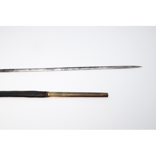 103 - AN 1855 PATTERN STATE OFFICIAL'S SWORD AND SCABBARD. With a 72cm tapering pointed blade marked with ... 