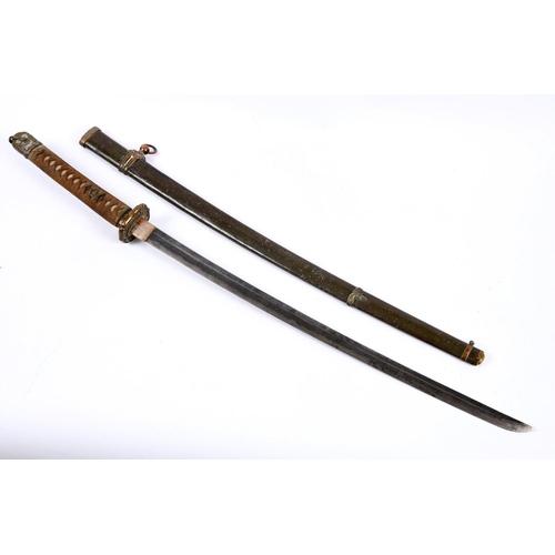 120 - A SECOND WORLD WAR JAPANESE SHINGUNTO SWORD AND SCABBARD. A Second World War Japanese sword with a 6... 