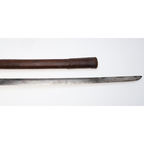 121 - A JAPANESE KATANA IN LACQUERED SCABBARD. MID 20TH CENTURY. A Second World War Japanese Officers Swor... 