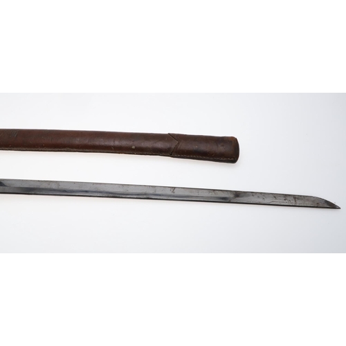 121 - A JAPANESE KATANA IN LACQUERED SCABBARD. MID 20TH CENTURY. A Second World War Japanese Officers Swor... 