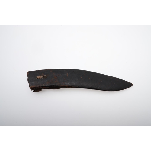 130 - TWO LATE 19TH OR EARLY 20TH CENTURY KUKRI, ONE WITH SCABBARD. A Kukri with traditional 35cm shaped b... 