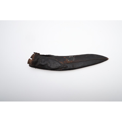 130 - TWO LATE 19TH OR EARLY 20TH CENTURY KUKRI, ONE WITH SCABBARD. A Kukri with traditional 35cm shaped b... 