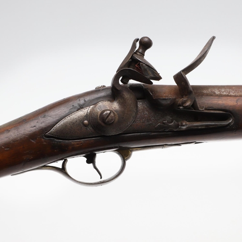 15 - A 19TH CENTURY FLINTLOCK SHORT BARREL GUN SIGNED 'GANDON'. With a 39.5cm tapering barrel, 16mm at th... 