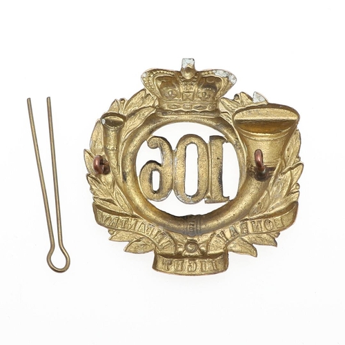 160 - A 106TH BOMBAY LIGHT INFANTRY GLENGARRY BADGE. A Bombay Light Infantry, 106th Victorian Glengarry ba... 