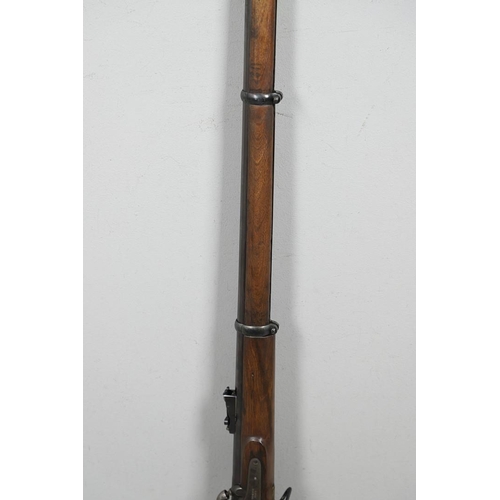 17 - A TOWER ISSUED PATTERN 53 THREE BAND RIFLE. With a 99cm tapering barrel with three grove rifling, wi... 