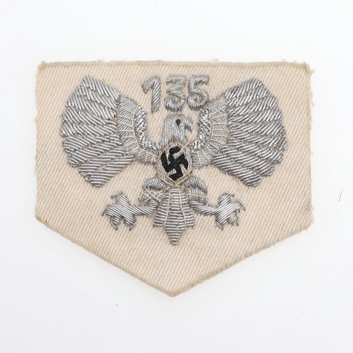 174 - A HITLER YOUTH LEAGUE OF GERMAN GIRLS LEADERS EAGLE BADGE. A Hitler Youth BDM leaders badge with a f... 