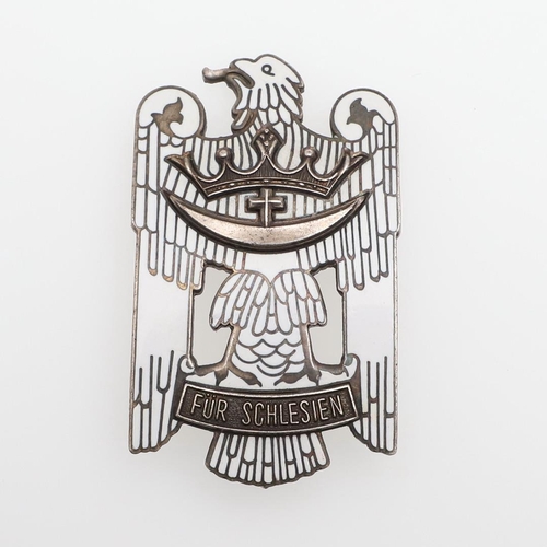 206 - A GERMAN FREIKORPS SCHLESIAN EAGLE AWARD. A Friekorps Schlesian Eagle Award, concave rectangular for... 