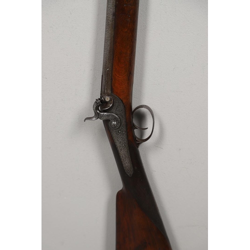 21 - A FINE 19TH CENTURY IRISH 12 BORE SPORTING GUN BY TRULOCK AND SON. With a 105.5cm single barrel with... 