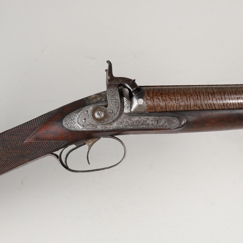 24 - A FINE 19TH CENTURY 12 BORE SPORTING GUN BY GEORGE GIBBS OF BRISTOL. With twin 72cm Damascus barrels... 