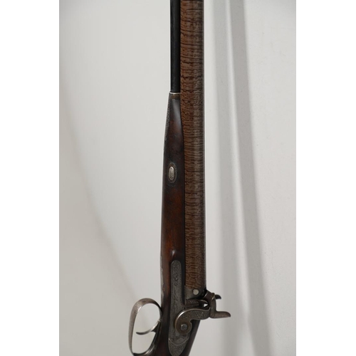 24 - A FINE 19TH CENTURY 12 BORE SPORTING GUN BY GEORGE GIBBS OF BRISTOL. With twin 72cm Damascus barrels... 