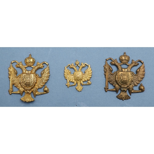 247 - AN INTERESTING COLLECTION OF EIGHT 1ST KING'S DRAGOON GUARDS CAP AND COLLAR BADGES. A collection of ... 