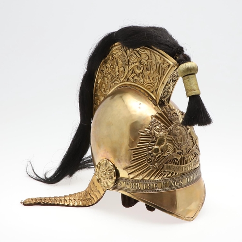 257 - AN 1843-1847 PATTERN OFFICERS HELMET FOR THE KING'S DRAGOON GUARDS. A magnificent 1843-47 Pattern Of... 