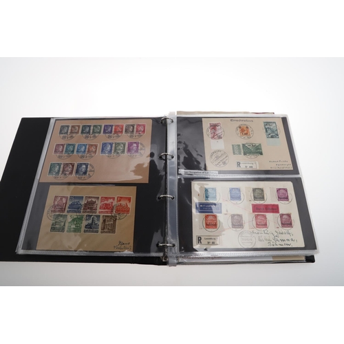 288 - AN ALBUM OF THIRD REICH POSTAL EPHEMERA, DOCUMENTS AND OTHER ITEMS. An album of German Third Reich p... 