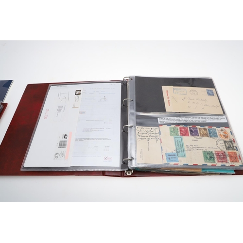 290 - FIVE ALBUMS OF SECOND WORLD WAR EPHEMERA, POSTAL HISTORY, RESEARCH MATERIAL AND OTHER ITEMS. Five al... 