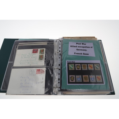 291 - A COLLECTION OF FIVE ALBUMS OF EPHEMERA, POSTAL HISTORY AND RESEARCH NOTES RELATING TO SECOND WORLD ... 