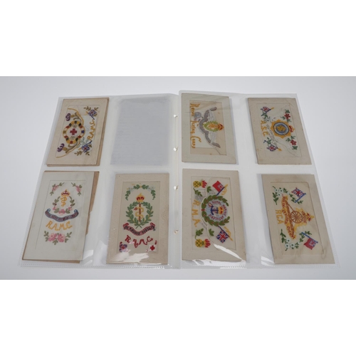 305 - A COLLECTION OF FIRST WORLD WAR REGIMENTAL EMBROIDERED 'SILK' CARDS, ROYAL FLYING CORPS AND OTHERS. ... 