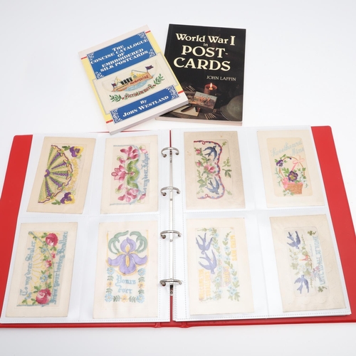 307 - A COLLECTION OF FORTY FIVE FIRST WORLD WAR EMBROIDERED SILK GREETINGS CARDS. A collection of First W... 