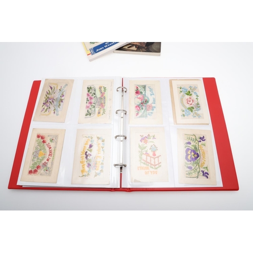 307 - A COLLECTION OF FORTY FIVE FIRST WORLD WAR EMBROIDERED SILK GREETINGS CARDS. A collection of First W... 