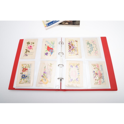 307 - A COLLECTION OF FORTY FIVE FIRST WORLD WAR EMBROIDERED SILK GREETINGS CARDS. A collection of First W... 