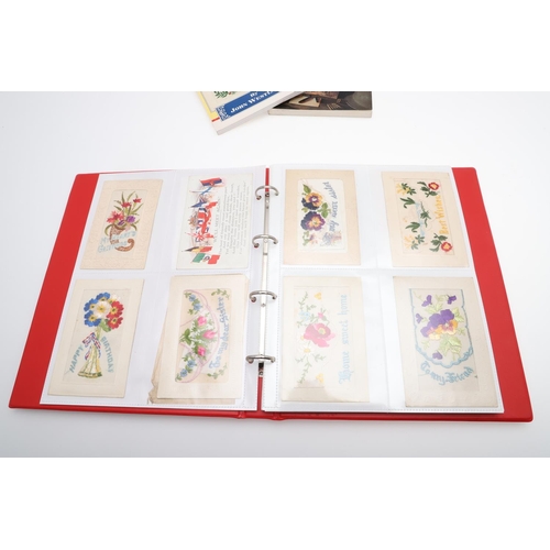 307 - A COLLECTION OF FORTY FIVE FIRST WORLD WAR EMBROIDERED SILK GREETINGS CARDS. A collection of First W... 