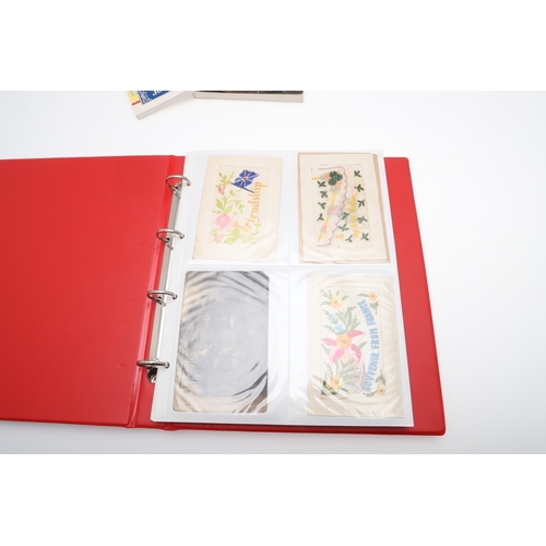 307 - A COLLECTION OF FORTY FIVE FIRST WORLD WAR EMBROIDERED SILK GREETINGS CARDS. A collection of First W... 