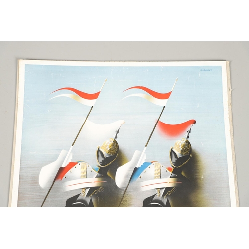 319 - A HOUSEHOLD CAVALRY POSTER BY ABRAM GAMES (1914-1996). A colour poster for the Household Cavalry wit... 