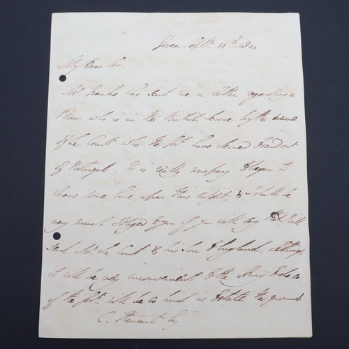 333 - WELLINGTON (ARTHUR WELLESLEY 1ST DUKE, 1769-1852) AUTOGRAPH LETTER TO CHARLES STUART THE BRITISH ENV... 