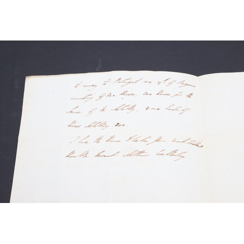 335 - WELLINGTON (ARTHUR WELLESLEY 1ST DUKE, 1769-1852) AUTOGRAPH LETTER TO ADMIRAL BERKELEY REGARDING TRO... 