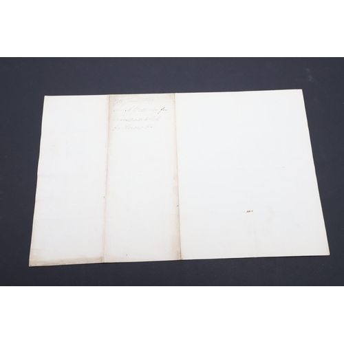 335 - WELLINGTON (ARTHUR WELLESLEY 1ST DUKE, 1769-1852) AUTOGRAPH LETTER TO ADMIRAL BERKELEY REGARDING TRO... 