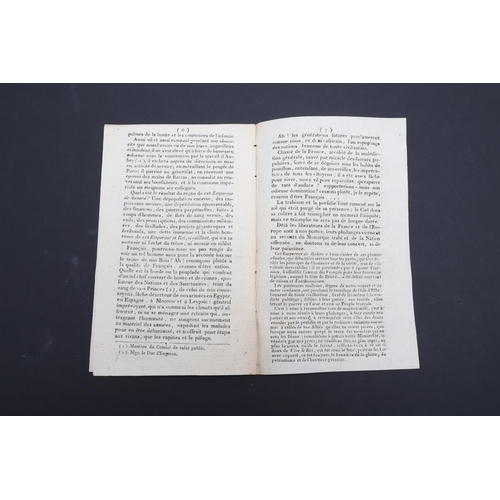 336 - LOUIS XVIII PRINTED PAMPHLET IN FRENCH 'APPEL AUX FRANCAIS' CONCERNING WATERLOO. Louis XVIII. Printe... 