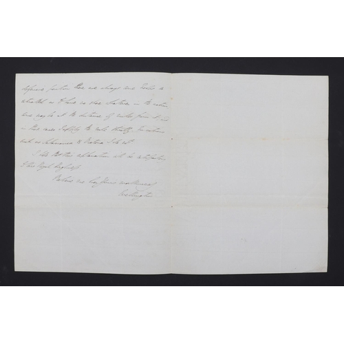 337 - WELLINGTON (ARTHUR WELLESLEY 1ST DUKE, 1769-1852) AUTOGRAPH LETTER TO COLONEL TORRENS. Wellington, A... 