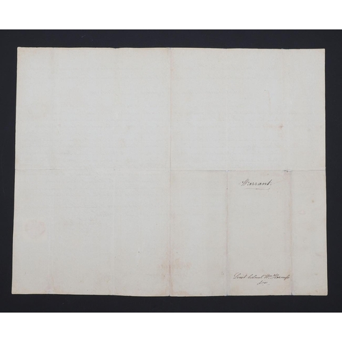 342 - WELLINGTON, ARTHUR WELLESLEY, 1ST DUKE. DOCUMENT SIGNED âARTHUR WELLESLEYâ. A WARRANT APPOINTING... 