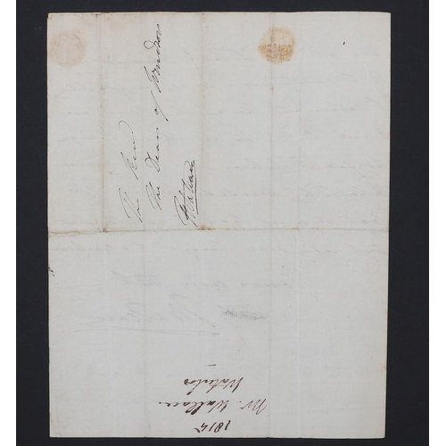 348 - [WATERLOO]. AUTOGRAPH LETTER SIGNED âJ WALLACEâ TO THE DEAN OF WINDSOR. [Waterloo]. Autograph le... 